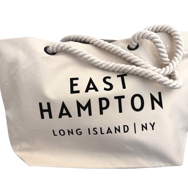 Canvas Tasche EAST HAMPTON | große Strandtasche | Shopper natur