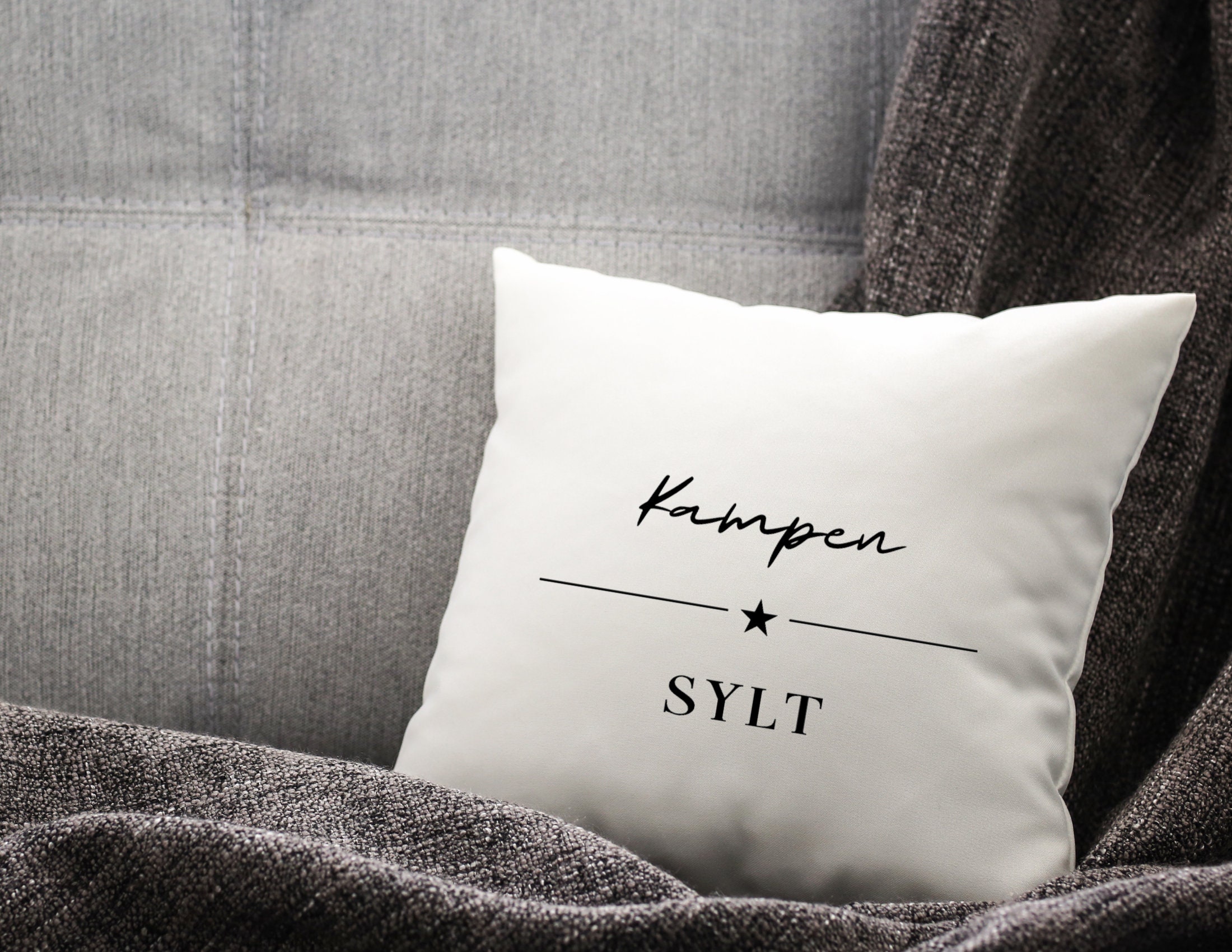 Design Kissen Kampen Sylt Kissenbezug aus Baumwolle | Etsy