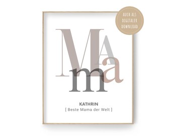MAMA | personalisiertes Poster | Muttertag | Geschenk | auch als digitaler download