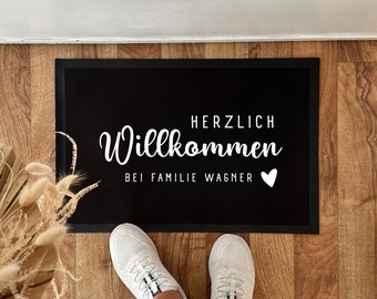 Fußmatte für Familien | Willkommen | Personalisierter Fußabtreter