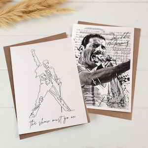 Freddie Mercury Karten Set  | Art Cards - Karten Set 2 Stück