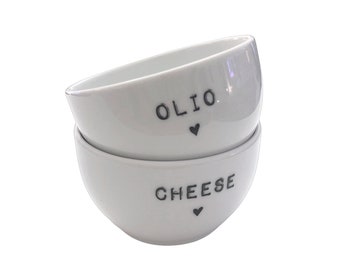 Dip Schälchen aus weißem Porzellan | Snack it | Dip it | Olio | Cheese