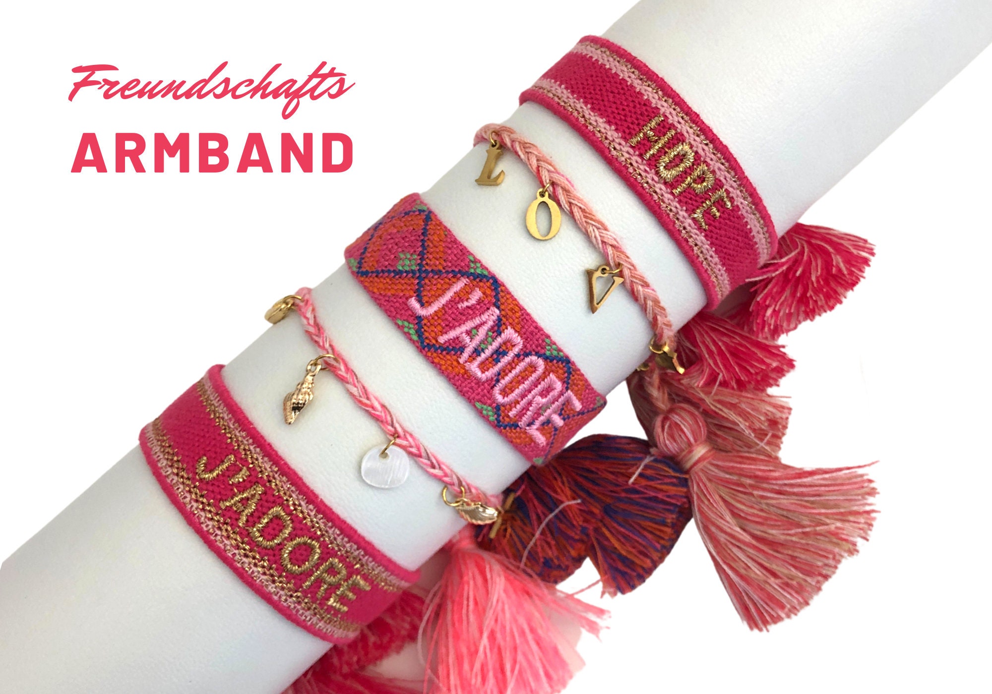 JADORE HOPE Friendship Bracelet | pink 
