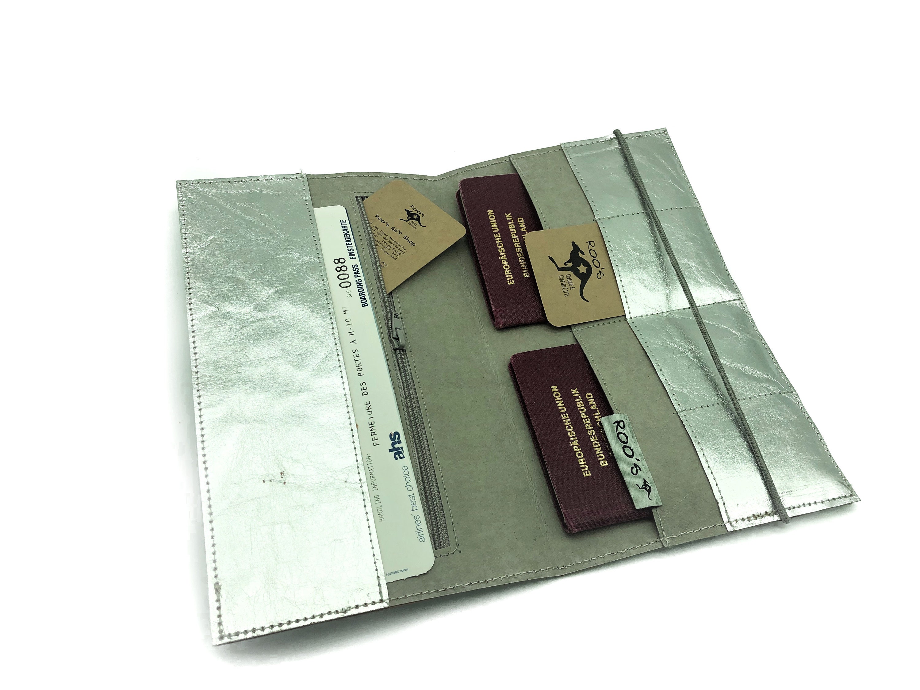 Silver Travel Case Travel Organizer Travel Documents Document