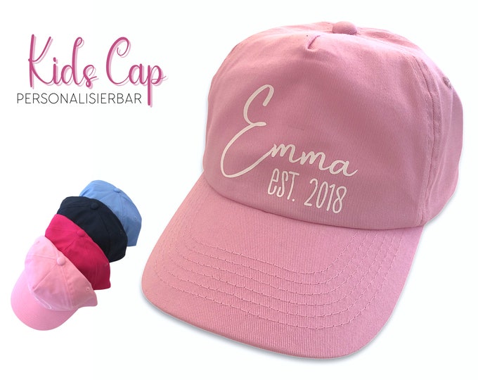 Kids Cap | Cap Kids | personalized baseball cap | pink, navy, light blue, pink