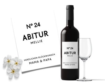 Personalized wine bottle label | Abitur | Abi 24 wine label