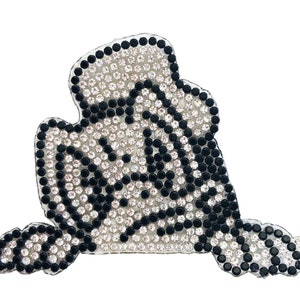 Comic duck made of rhinestones | DIY Patch | Iron-on motif | Glitter | Hotfix iron-on patch