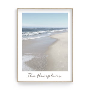 The Hamptons Poster | waves | Beach | sea | Beach Life | maritime | Pictures series | Wall decoration | Coastal Style | coast