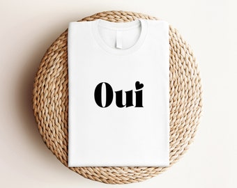 T-Shirt | Oui | white with black lettering