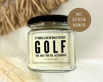 Scented candle in a glass | Golf Golfer | Personalized - Cheeky | Gift man