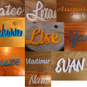 Nombre de la carta de madera puerta de la habitación del niño, adolescente niña dormitorio puerta decoración madera primer nombre bebé nacimiento regalo