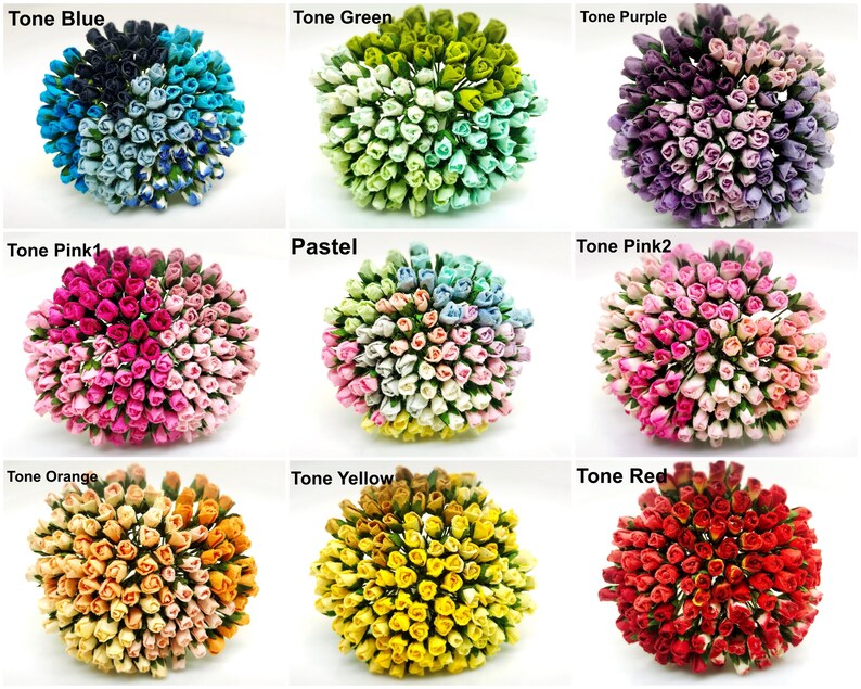 6 Tallos en 21 Colores Boda Flores Casa Pantalla Artes Crafts Té De Espuma Rosas