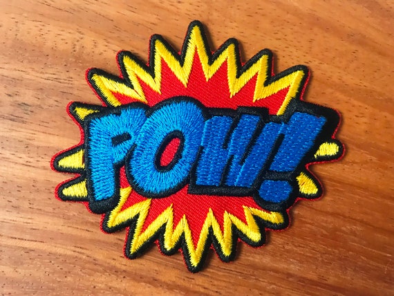Bam Pow Kaboom Wow Boom Sound Effect Embroidered Sew on Iron on Patch