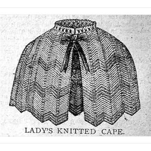 Lady&#39;s Knitted Cape 1880s Victorian Knitting Pattern PDF