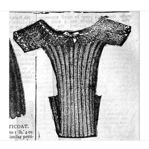 Ladies Under Vest 1880s Victorian Knitting Crochet Pattern PDF
