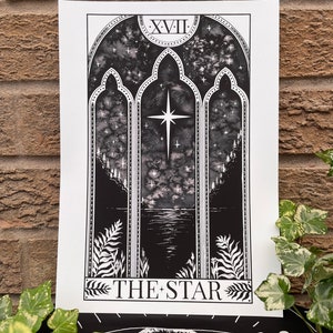 A Estrela, impressão da ilustração original da arte do tarô, A4