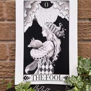 The Fool, afdruk van originele tarotkunstillustratie, A4
