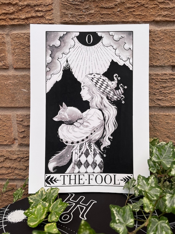 The Fool print of original tarot art illustration A4