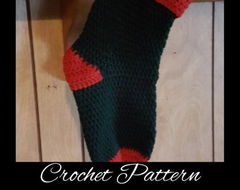 Pattern: Crochet Christmas Stocking - PDF DOWNLOAD