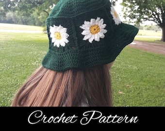 Pattern:  Summer Days Daisy Bucket Hat – PDF DOWNLOAD