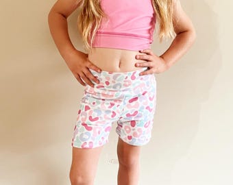 Vêtements de sport pastel à imprimé léopard pour enfants | Tailles 2-6 | Ensemble de gymnastique pour enfants Lexi June