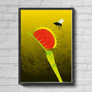 Venus Fly Trap - Illustrated Art Print Poster