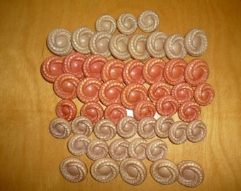 Lot 47 vintage  celluloid coat or jacket buttons about 1940 - dome - rope around- nautique # 2923