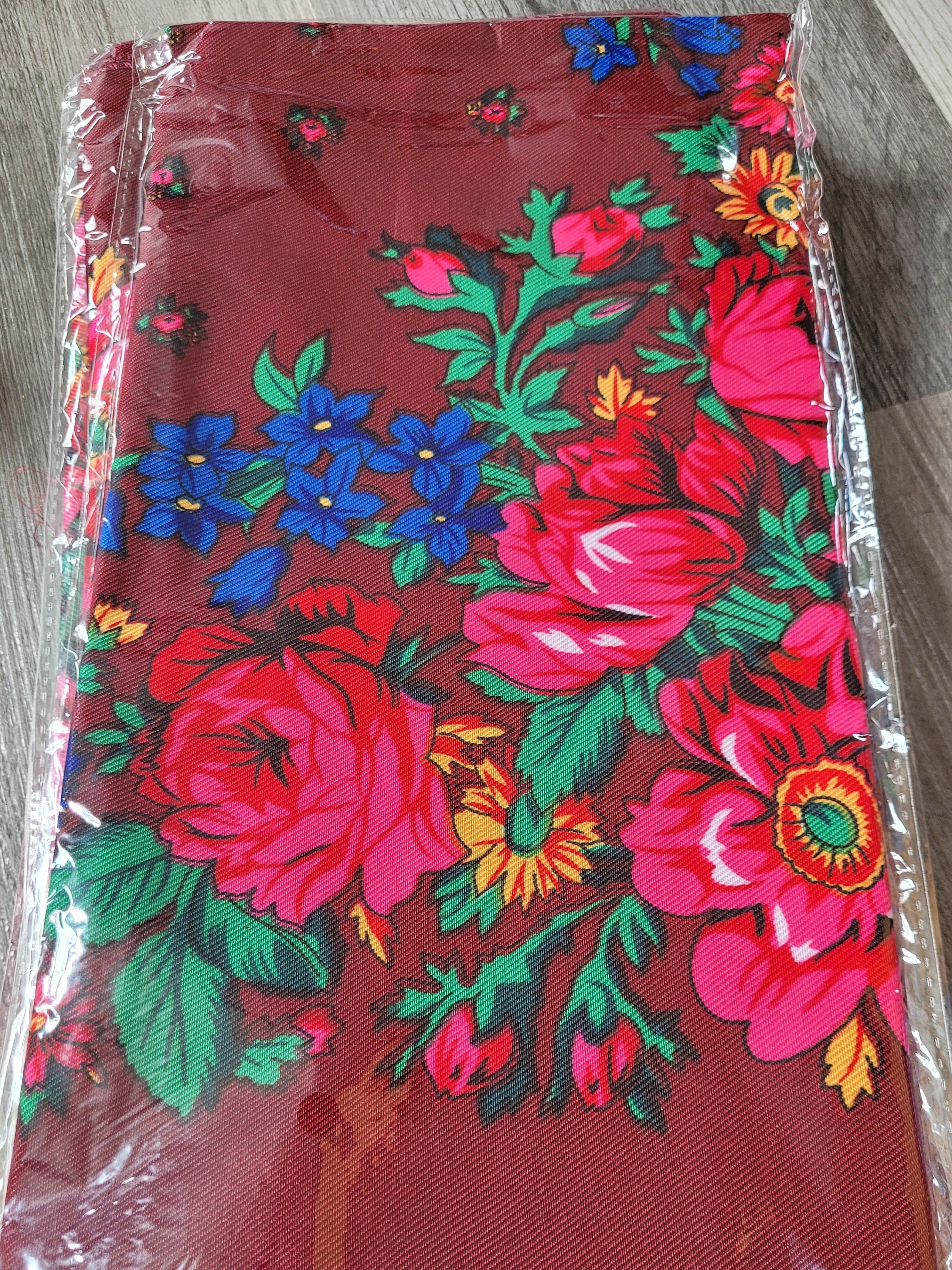 Kokum Scarf, Floral Print Scarf, Bright Scarf, Traditional Ukraine