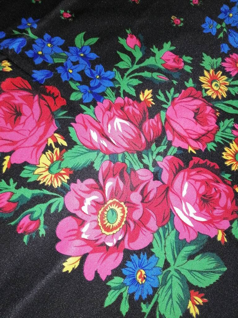 Kokum Scarf Floral Print Scarf Bright Scarf Traditional Etsy Canada