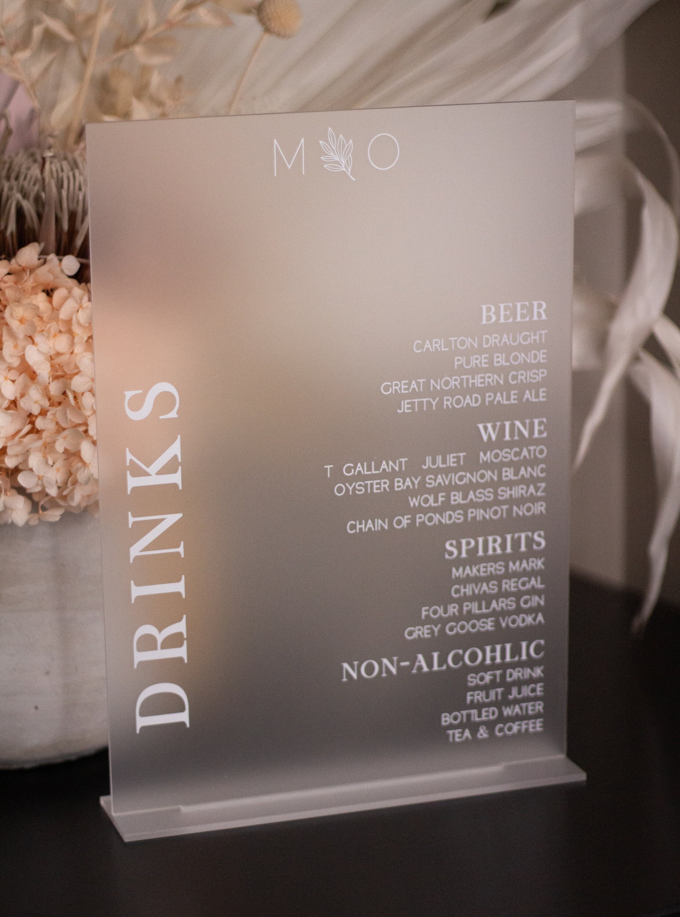 Acrylic Bar Menu Arch Bar Menu Custom Drinks Menu Bar Etsy Australia