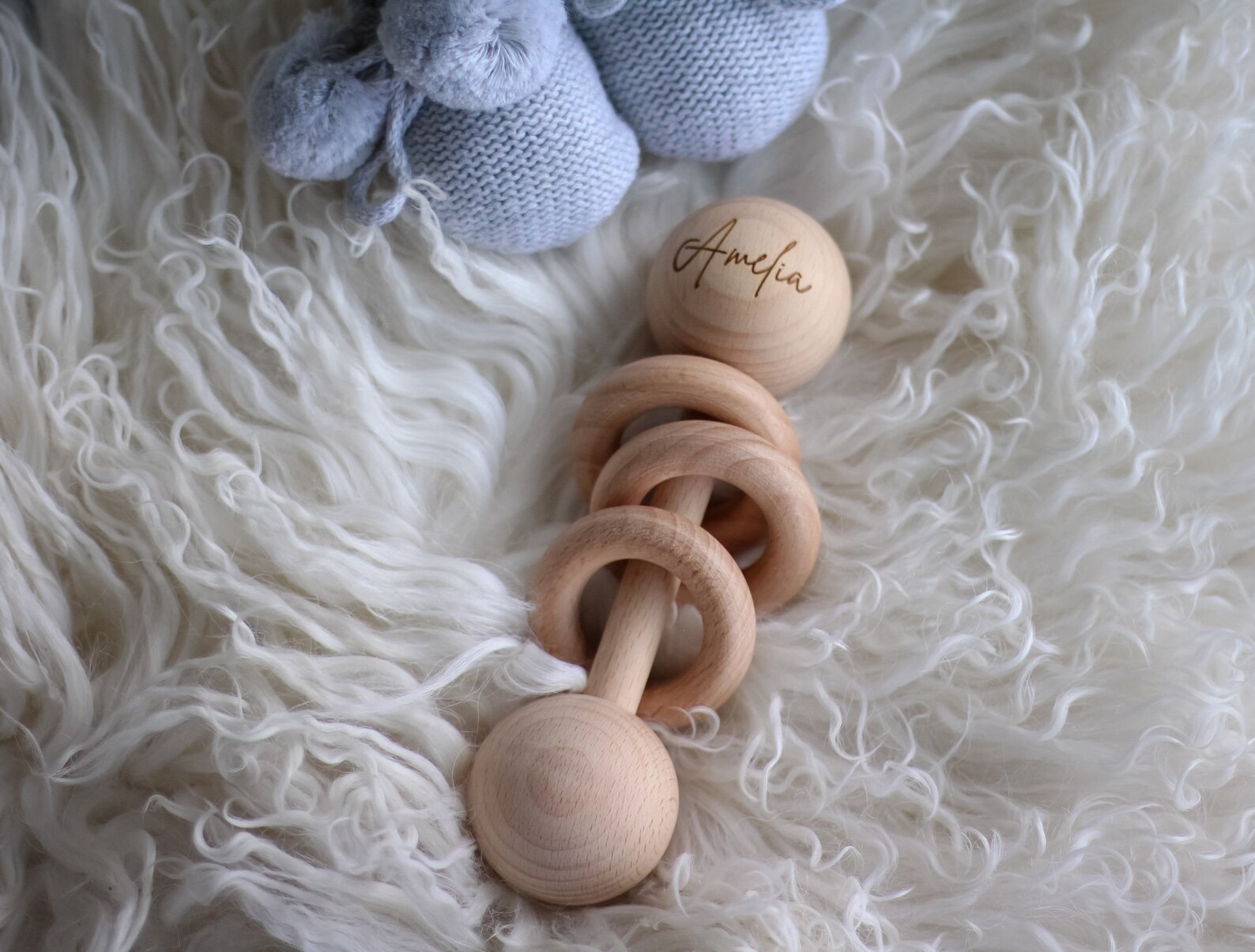 Personalised Wooden Rattle Wooden Baby Rattle Baby Etsy