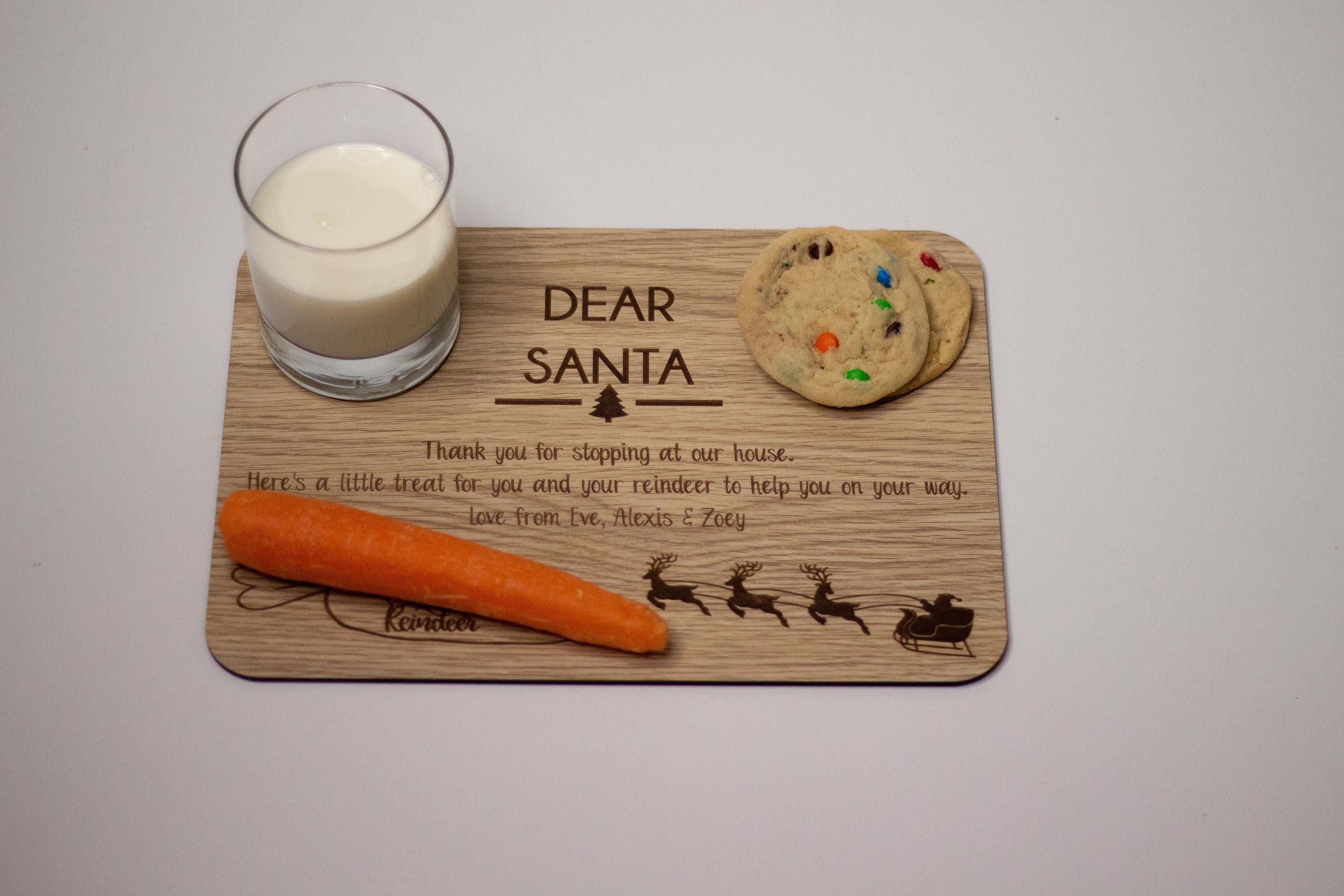 Personalised Santa's Treats Board Treats for Santa Etsy Australia