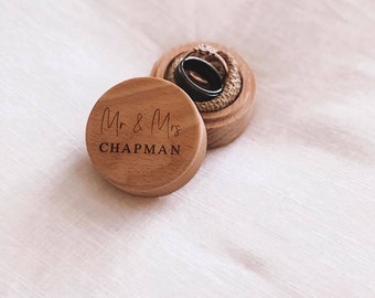 Personalised wooden ring box | Wedding ring box | Custom ring box | Wedding decor | Ring bearer | Ring holder | Surname ring box