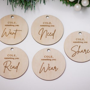 Personalised Something Gift Tags Something gift tags Christmas gift tags Want Need Wear Read Simplicity gift tags Mindful gift tag image 7