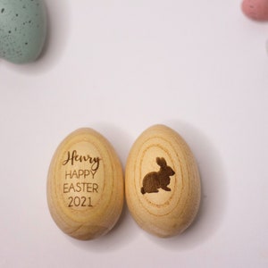 Personalised wooden musical egg | Kids musical instrument | Easter Gift | Chocolate free Easter Gift | Wooden egg shaker | Egg