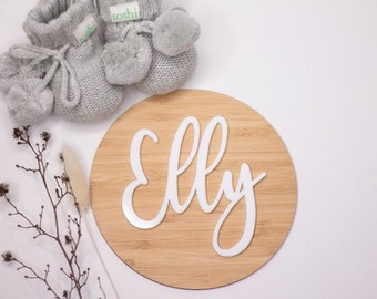 Personalised Name Plaque | Birth announcement | Wooden plaque | Wooden name sign | Baby gift | Newborn gift | Name announcement