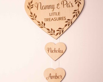 Personalised “Little Treasures” hanging sign