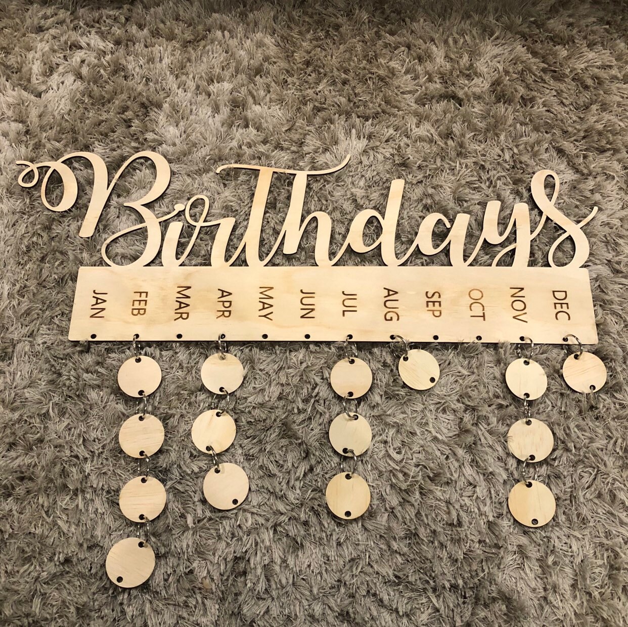 Wooden Birthday Calendar blank Tags Birthday Board Etsy Australia