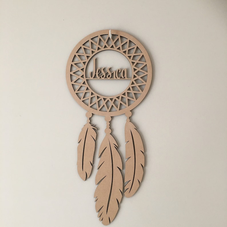 Personalised dream catcher name sign