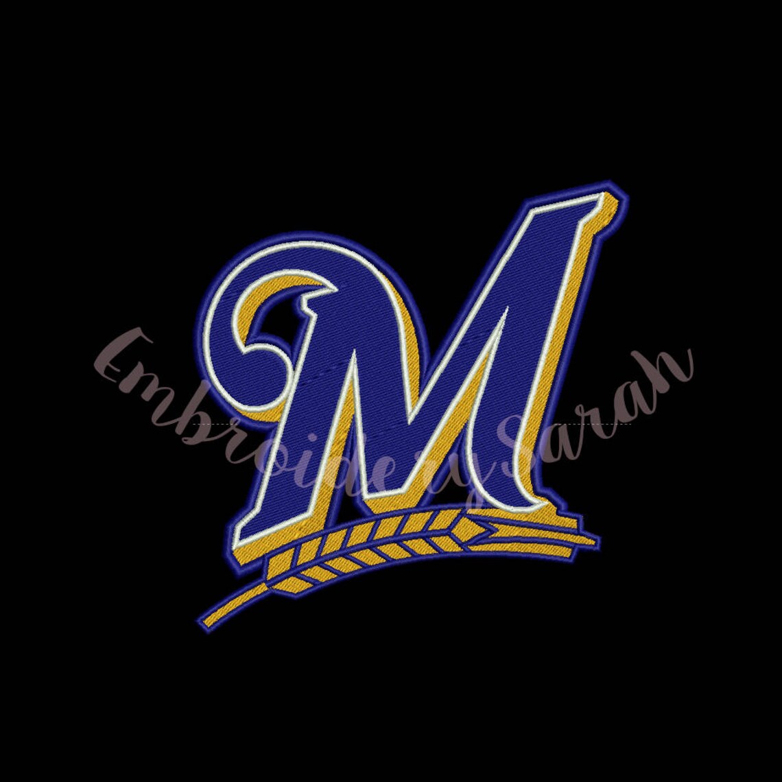 Milwaukee Brewers Embroidery design.7 Size 8 formats machine Etsy