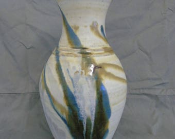 large maxwell cowlin studio pottery vase