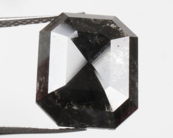 0.36 ct 5.2 x 4.9 mm Natural Loose Diamond Salt and Pepper Transparent Black colour Beautiful Triangle shape Geometric Diamond R3404