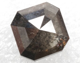 0.36 ct 5.2 x 4.9 mm Natural Loose Diamond Salt and Pepper Transparent Black colour Beautiful Triangle shape Geometric Diamond R3404