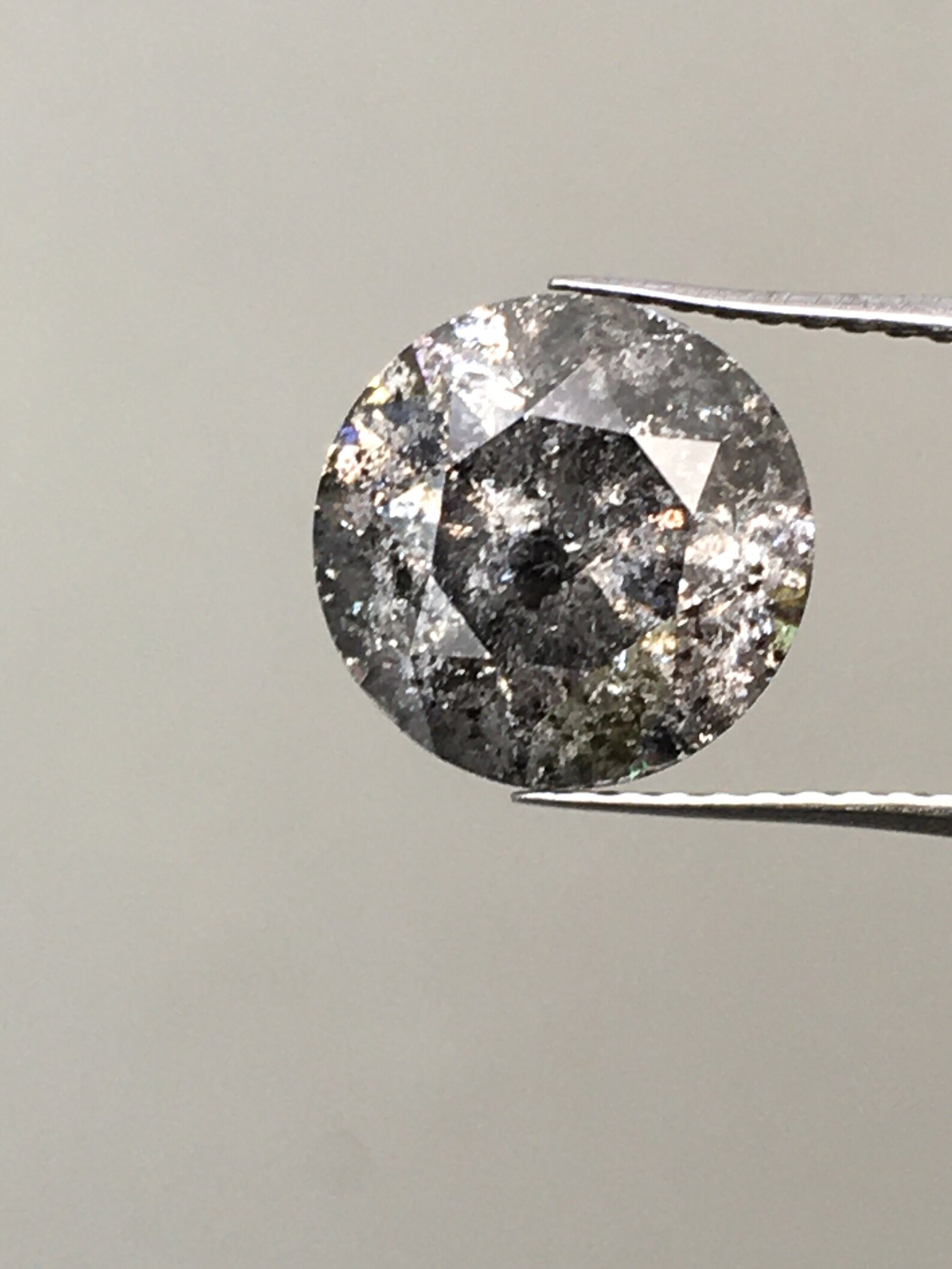 3.10 CT 8.9 MM 3 carat Salt and Pepper Diamond Natural Round Etsy