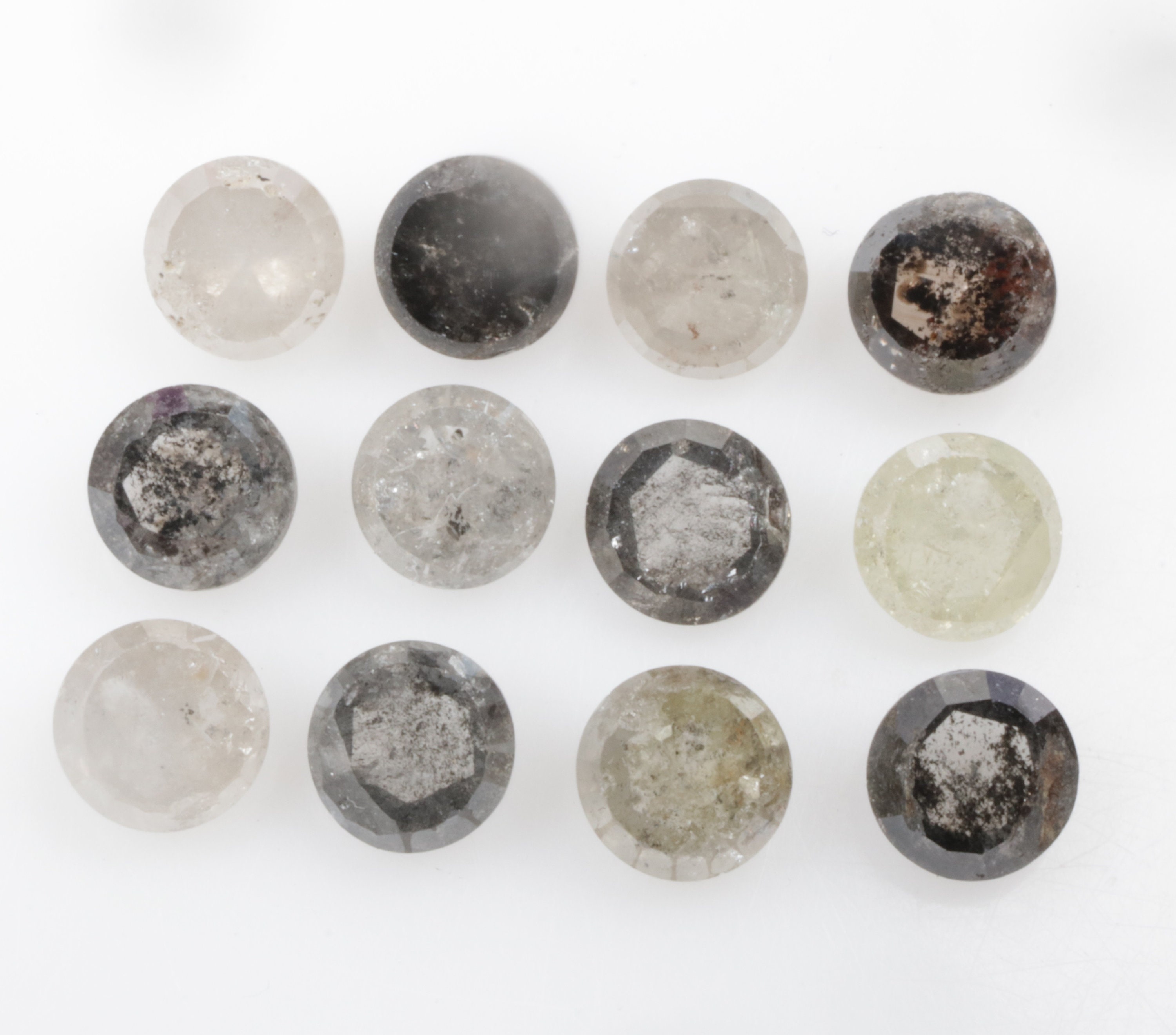 5.45 CT 4.5 MM Salt and Pepper Diamond Natural Loose Diamond Etsy