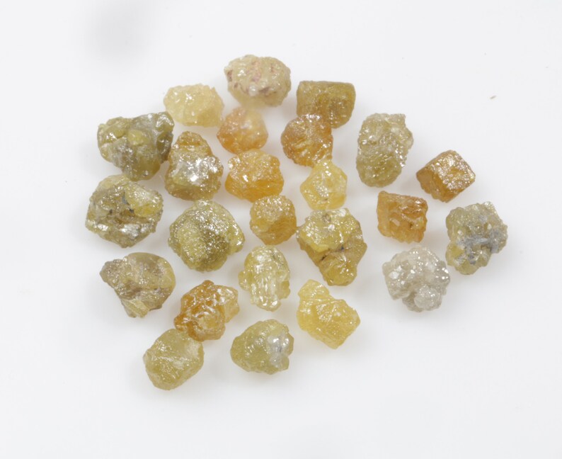 31.51 CT Rough Diamond Uncut Diamond yellow Color Mix Color Natural Loose Diamond Raw Diamond R6887