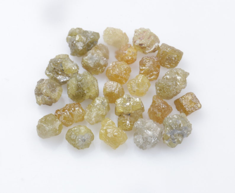31.51 CT Rough Diamond Uncut Diamond yellow Color Mix Color Natural Loose Diamond Raw Diamond R6887