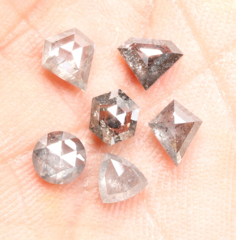 Natural Loose Diamond Salt and pepper diamond Rustic diamond Etsy