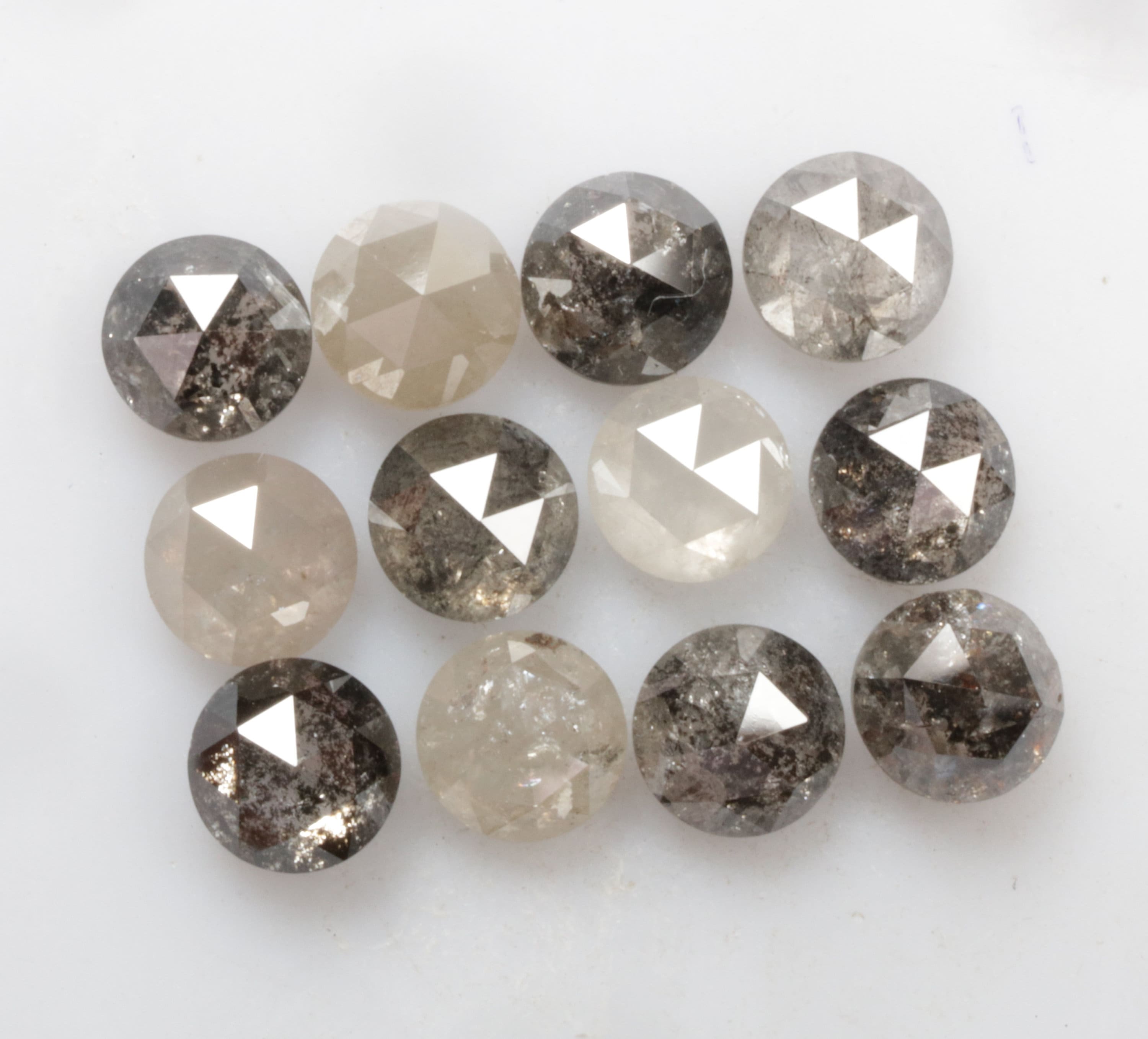 4.51 CT 4.0 MM Salt and Pepper Diamond Natural Loose Diamond Etsy