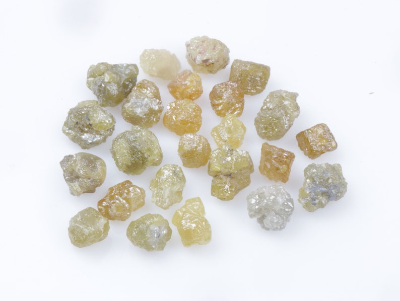 31.51 CT Rough Diamond Uncut Diamond yellow Color Mix Color Natural Loose Diamond Raw Diamond R6887